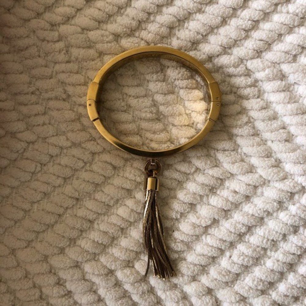 Michael Kors Gold Tassel Hinge Bangle - Picture 2 of 8